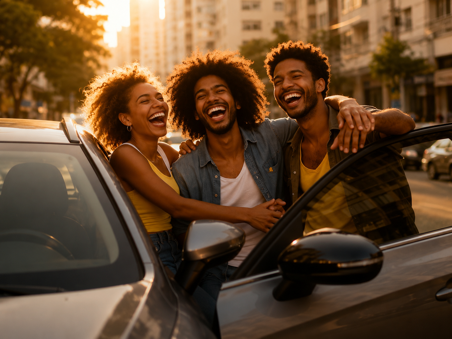 Amigos curtindo liberdade com a Wecar